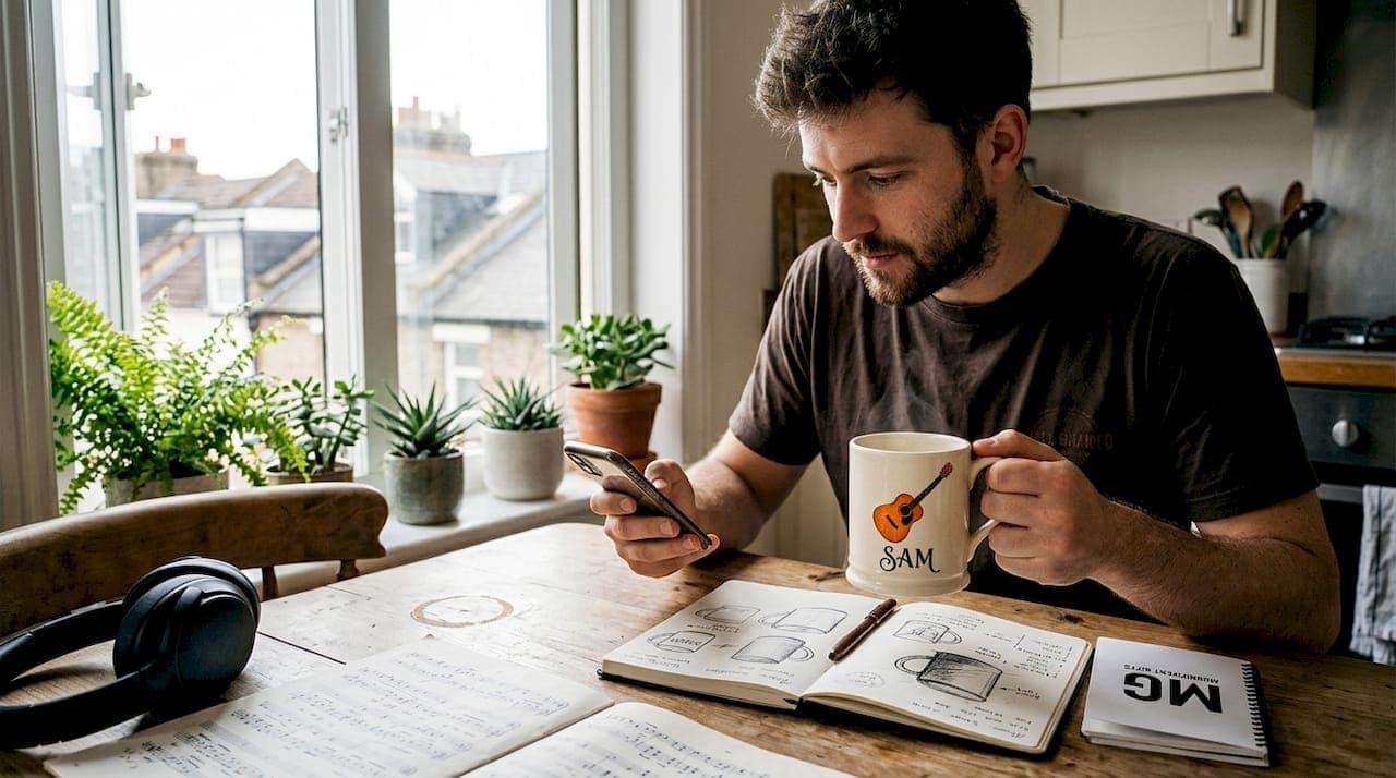 Examples of personalised mugs for music lovers