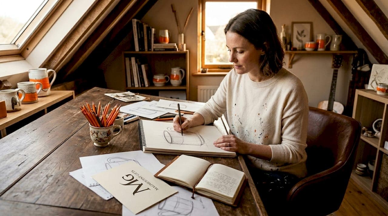 Process for sketching instrument mugs: artist's guide