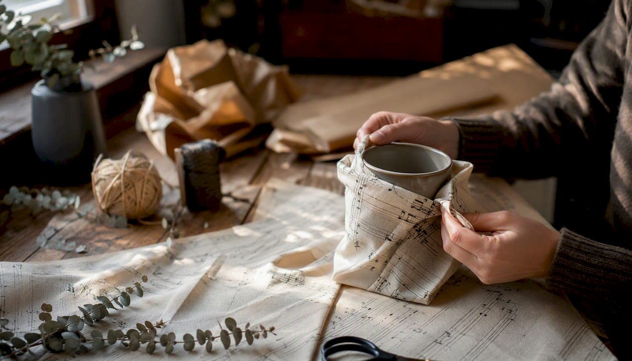 How to wrap a mug gift: quick, eco-friendly ideas