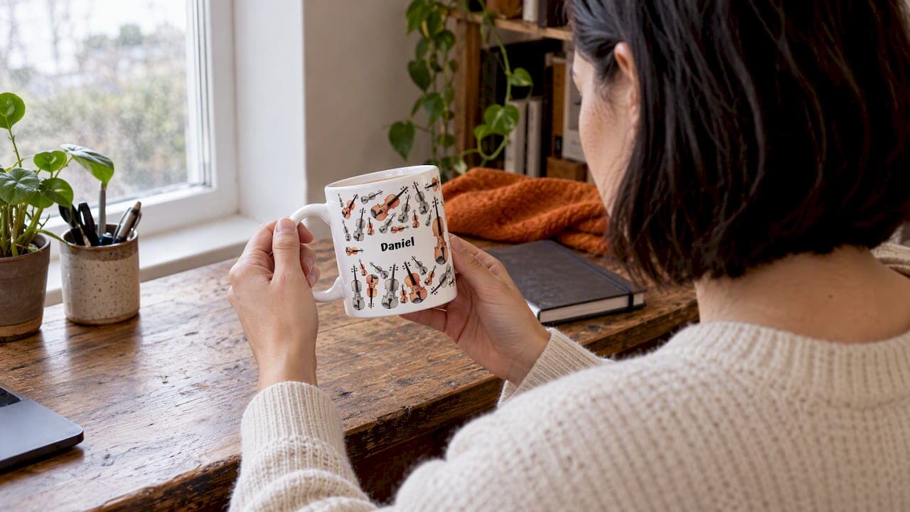 Musician Gifts: 5 Step Proofing for British Spelling on UK Mugs