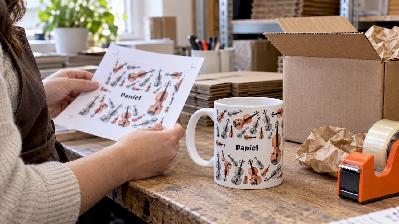 Avoid personalised mug delays in the UK: proofs, postage, rights